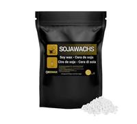 Ubswax Cera de soja para velas | Cera ecológica premium para hacer velas DIY - 100% cera vegetal para riego, cera de soja ecológica (1 kg, granulado)