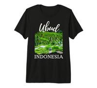 Ubud Bali Indonesia Souvenir Yoga Meditación Arroz Paddies Camiseta Premium