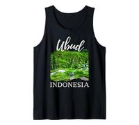 Ubud Bali Indonesia Souvenir Yoga Meditación Arroz Paddies Camiseta sin Mangas