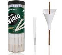 UBUNG Conos, 100 Conos, King Size blanco cono pre enrollado con filtros, King Size cono terminado hoja de rollo, incluye 1 tolva y 1 empujador para embalaje rápido