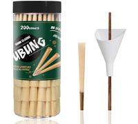 UBUNG Conos | 200 Pcs | 98mm especial tamaño marrón Cono pre enrollado con filtros | 98mm Cono acabado hoja para enrollar | Incluye 1 juego de herramientas de embalaje