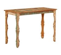 UBVNFGMK Mesa de comedor minimalista de madera envejecida de madera maciza, 110 x 52 x 76 cm, robusta mesa de madera para cocina y comedor, versátil como mesa de mostrador o mesa de bistró, hecha a