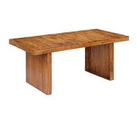 UBVNFGMK Mesa de comedor retro de madera maciza de acacia, 180 x 90 x 75 cm, color miel, duradera y estable, mesa de comedor con aspecto vintage, fácil montaje