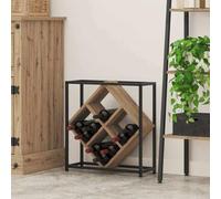 UBVNFGMK Moderno soporte para vino de madera de roble Artisan, 51 x 18 x 52,5 cm, diseño compacto para cocina y comedor, diseño que ahorra espacio con mucho espacio de almacenamiento para botellas.