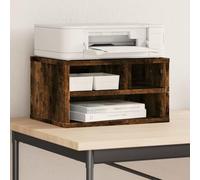 UBVNFGMK Soporte para impresora, roble ahumado, 40 x 32 x 22,5 cm, material de madera, organizador multifuncional para oficina, estudio y cocina como estantería de archivos o mesa auxiliar