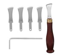 Ubxvamm Herramienta de crimpado de cuero para bordes de cuero de 1,0 a 2,5 mm, dispositivo de línea de borde de ranura plana para manualidades de cuero