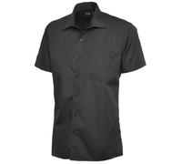 UC710 Uneek Hombre Popelina Media Manga Camisa Trabajo Casual Elegante Corporate
