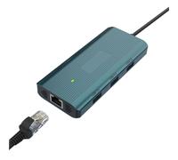 UC961 - Hub USB C de aleación de aluminio 9 en 1, base de expansión con Ethernet de 1000 m, 3 USB, 4 K30 Hz, lector de tarjetas HDTV, carga PD de 100 W, concentrador USB C 9 en 1