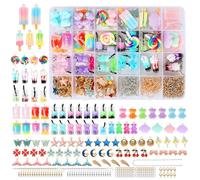 UCAMP 161 PCS DIY Joyería Set para Collar,Colgante Charms Set,Mariposa Colgante Llavero Pendientes Juego,Kit para Hacer Pulseras Kit Para Hacer Pendientes,Regalo Niña 5-13 Años