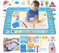 UCAMP Agua Dibujo Pintura, Alfombra Pintar Agua Niños 100x80 cm,Alfombra con Juego de Herramientas,Doodle Esteras Mágicas,Alfombra Mágica de Agua Juguete Educativo Regalo para 3 Años+