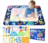 UCAMP Agua Dibujo Pintura de astronauta con 88x118 cm,Alfombra Pintar Agua,Doodle Esteras Mágicas,Juguete educativo reutilizable,Regalo para niños y niñas de 2 a 7 años