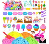 UCAMP Arena Magica Niños,Juguetes De Arena 1000g Arena Mágica,Arena Cinética Kit,Juego De Arena Mágica Dulces Y Postres,Cumpleaños Regalo Niña Niño 3 4 5 6 7 8 9 Años