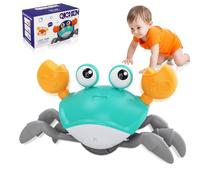 UCAMP Cangrejo Juguete Bebe, con Auto Evita Obstáculos, Recargable, Velocidades Ajustables, Tummy Time Bebe 6 7 8 9 10 11 12 Meses, Juguetes Niñas Niños 1 2 3 4 5 año para Cumpleaños o Navidad