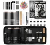 UCAMP Juego de 35 piezas de Set Dibujo Artistico,Dibujo a Lapiz Set Artistico,kit de artista,Set Lápices,Set de Dibujo Profesional con bolsa para artistas,principiantes,adultos,niños,profesores