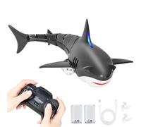UCAMP Juguete de tiburón teledirigido,Tiburón Teledirigido,Barco de RC de 2.4GHz,simulación de tiburón de Control Remoto,Juguete de tiburón acuático,Juguete de Piscina Regalo para 6+ Años Niño Niña