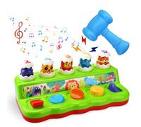 UCAMP Juguetes Niños 1 Año,Pop up Animales Juguetes Bebes,Juguetes Montessori con Música Y Sonidos,Juguete de Desarrollo con Botones Y Colores,Juguetes Pop up para Niños de 1, 2, 3 Años