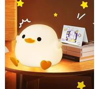 UCAMP Luz Nocturna Infantil,Silicona Luz Quitamiedos con Temporizador y Control Táctil,Luz de Noche recargable por USB para Niños,Luz Nocturna Bebé Silicona con Decoración de la Habitación
