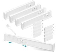 UCAMP Separadores de Cajones,Separadores de Cajones Ajustable,Organizadores de Cajones Divisorias,Separador Armario de PláStico,Para CóModa, BañO, Dormitorio, Oficina, Cocina