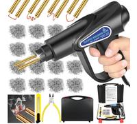 UCAMP Soldador de Plástico,Plástico Soldadura Máquina 80w,con 6 Tipos de clavos de soldadura 900pcs,parachoques de automóviles/piezas de automóviles/Plástico Soldadura Reparando Kit para piragüismo