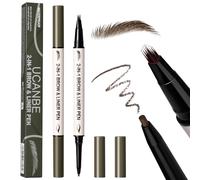 UCANBE 2-en-1 Lápiz de Cejas Microblading & Eyeliner Gel | Impermeable y larga duración. Maquillaje mujer cejas natural. Definidor de ojos y cejas preciso (02 Marrón Suave)