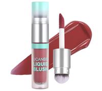 UCANBE Colorete Líquido con Brocha Integrada y Aplicador Biselado, Maquillaje de Mejillas 2 en 1 de Larga Duración, Pigmentación Intensa para un Glow Natural y Radiante (04 Susurros de bayas)