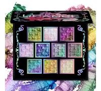 UCANBE Paleta de sombras de ojos Chameleon Multichrome, 10 colores, reflectante, metálica, con cambio de color, versátil, mezclable, holográfica brillante, paleta de sombras de ojos