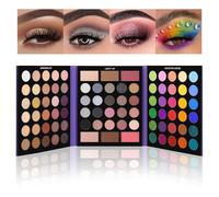 UCANBE Paletas de Maquillaje Multiusos 86 Coloridas, Paletas de Sombra de Ojos Brillantes Mate, Bronceadores, Coloretes, Iluminadores, Larga Duración(02)
