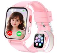 Ucani Reloj Inteligente Niño 4G, Smartwatch Niños con GPS y Teléfono, Videollamadas, SOS, Chat de Voz, Modo Escuela, Despertador, Juegos, Podómetro, Reloj Inteligente Niñas Niños 4-12 Regalo (Rosa)