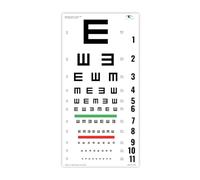 UCanSee E Eye Chart Gráfico de agudeza visual con oclusor ocular y puntero para exámenes oculares 20 pies 22 x 11 pulgadas (22 x 11 pulgadas)