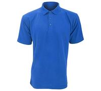 UCC 50/50 180gsm Unisex Pique Polo - Royal Blue - 2XL