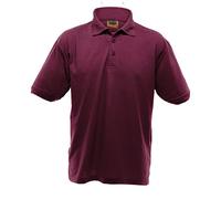 UCC - Polo Piqué Grueso de Manga Corta Modelo 50/50 Heavweight Hombre Caballero Verano/Deporte (2XL) (Burdeos)