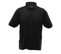 UCC - Polo Piqué Grueso de Manga Corta Modelo 50/50 Heavweight Hombre Caballero Verano/Deporte (2XL) (Negro)