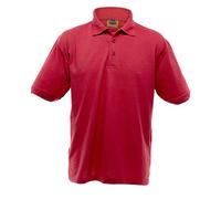 UCC - Polo Piqué Grueso de Manga Corta Modelo 50/50 Heavweight Hombre Caballero Verano/Deporte (5XL) (Rojo)