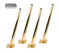 UCCE Patas de Mesa Patas de Muebles de Cono Oblicuo Patas de gabinete de baño Patas de Soporte de Muebles Patas de gabinete Doradas Patas de Mesa de café Patas de sofá 4 piez
