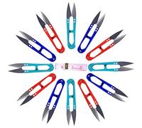 UCEC 12 Pcs Tijeras de Costuras Clippers, Herramienta Para Manualidades, Cortador de Hilos de Pescar, Ideal para Hilos de Coser Finos, Mini tijeras pequeñas portable