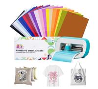 UCEC Vinilo termoadhesivo para Cricut Joy de 12 x 5.5 pulgadas, vinilo HTV para máquina Cricut con 20 colores surtidos, vinilos de transferencia de calor para camisetas, sombreros, cueros, bricolaje