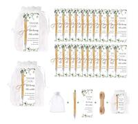 UCFBWO 24 Bolígrafos de la Suerte, Bolígrafos de Madera, Regalos de Agradecimiento, Regalo de Despedida, Pequeños Obsequios para Colegas, Profesores, Empleados, Recuerdos de Fiesta