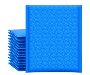 UCGOU - 25 sobres acolchados con burbujas azul de 18,4 x 30,5 cm, tamaño útil 18,4 x 28 cm, opacos, autoadhesivos, impermeables, para pequeñas empresas, para joyería y maquillaje, n.º 1