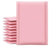 UCGOU - Sobres acolchados de burbujas (15,2 x 25,4 cm), color rosa claro