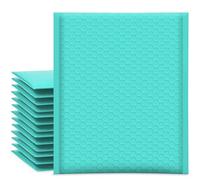 UCGOU Sobres de burbujas de 8.5 x 12 pulgadas, color verde azulado, paquete de 25 sobres acolchados de polietileno de 8.5 x 11 pulgadas, tamaño utilizable, sobres acolchados de polietileno #2