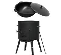 Uchag Uchag Ø49 2 mm acero Utschag - Estufa de camping 22L Kazan redonda caldera fuego fuego cocina exterior horno gulash cañón