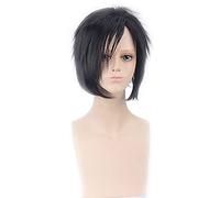 Uchiha Sasuke Cosplay Peluca Anime Negro Corto Resistente al Calor Pelo Sintético Perucas Halloween Disfraz Rol Pelucas
