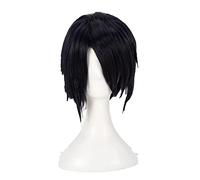 Uchiha Sasuke Cosplay Wig Short Black Heat Resistant Synthetic Hair Wig + Wig Cap