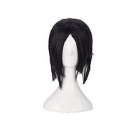 Uchiha Sasuke Cosplay Wigs Soaring Dark Blue Black Heat Resistant Synthetic Hair Wig + Wig Cap