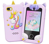 UCIDCI Juguetes de teléfono inteligente para niñas de 3 a 7 años con cámara dual - Juguetes de teléfono para niños pequeños con juegos de aprendizaje, juguetes de viaje con reproductor de música MP3 p