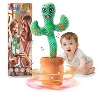 Ucikik Juguete de cactus que habla bailando para bebé pequeño, cactus cantante con 120 canciones + baile + grabación + LED, juguete de cactus de grabación de imitación, regalo para bebés de 0 a 6, 6 a