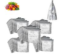 UCK-KIT Bolsas De Almacenamiento Sellables De Aluminio Reutilizables, Bolsas De Bolsa De Pie Resellables para Almacenamiento De Alimentos, Alimentos con Bloqueo con Cremallera,50pcs,L