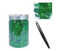 UCK-KIT Escamas de Lámina de Oro para Manualidades y Arte de Uñas, Escamas de Hoja de Oro para Pintura, Manualidades, Fabricación de Joyas de Resina, Manualidades de Bricolaje, 3 g,Verde