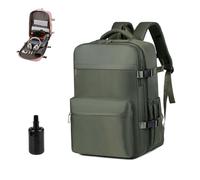 UCK-KIT Mochila De Viaje De Vacío, Bacpacks Expandibles con Bomba, Mochila De Viaje De Gran Capacidad Resistente Al Agua, Se Puede Usar como Mochilas De Vuelo para Mujeres Y Hombres,Verde