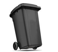 UCKYSU Basurero Comercial Grande Exteriores Tapa Asa Antideslizante Rodillo Resistente Desgaste For Terraza Carretera(Black,120L)